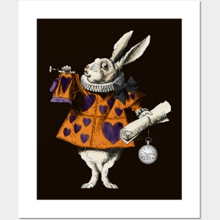 Halloween White Rabbit Alice In Wonderland Posters and Art